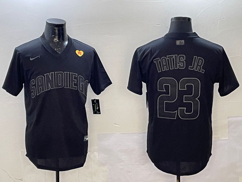 Men San Diego Padres #23 Tatis jr Black Throwback Game 2025 Nike MLB Jersey style 6->san diego padres->MLB Jersey